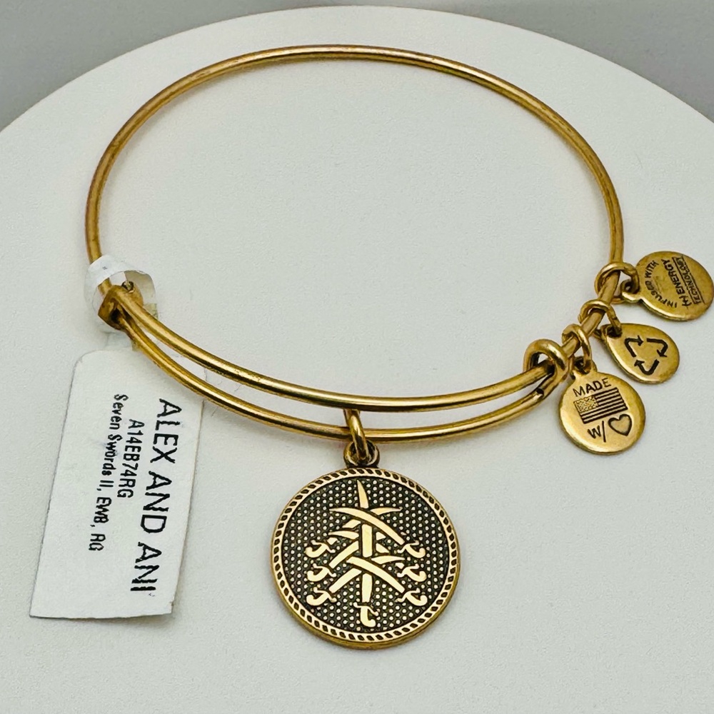 ALEX and ANI Seven Swords Adjustable Bracelet NEW